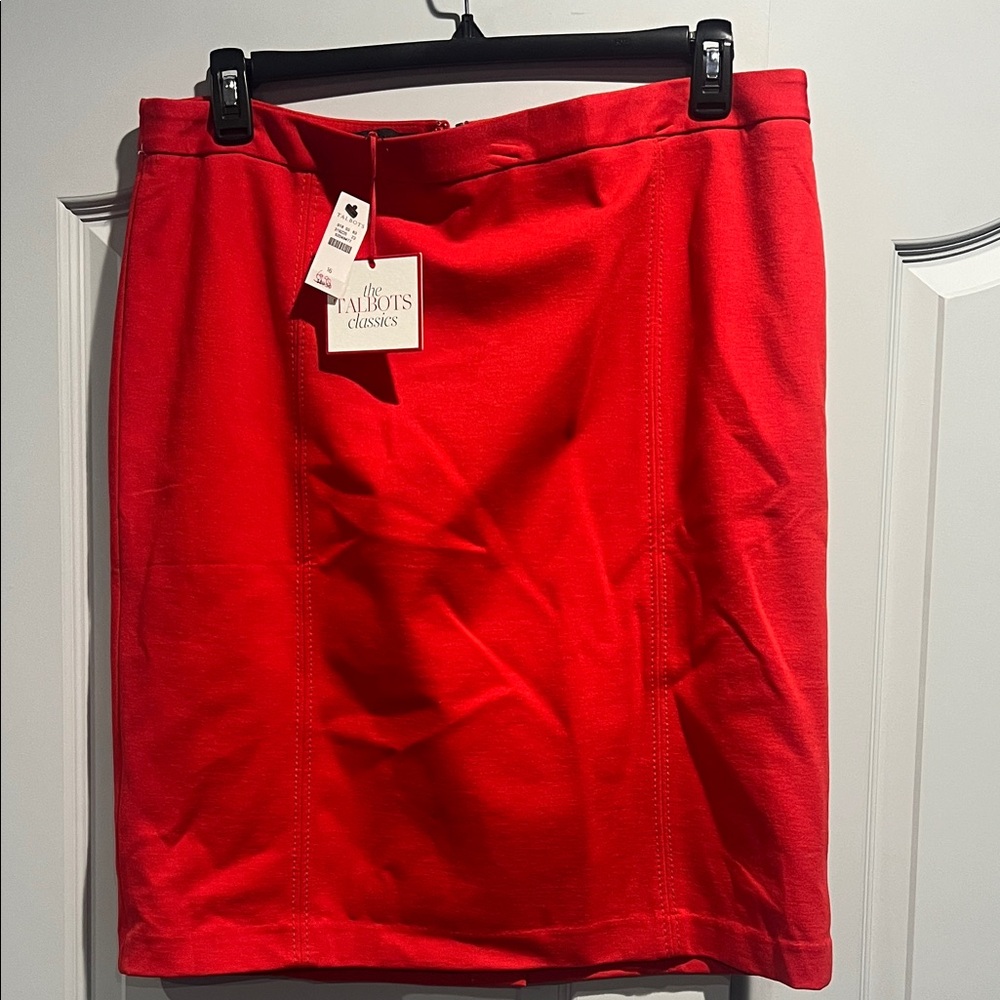 Talbots Vibrant Red Pencil Skirt